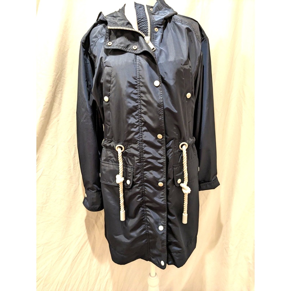 New Condition Michael Kors Womens Hooded Eco Anorak Jacket Dark Blue Size Sz: S